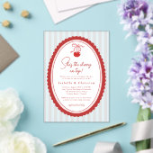 Invitations En Acrylique Cherry on Top  Bow All in One Couples Shower (Insitu (Mariage))