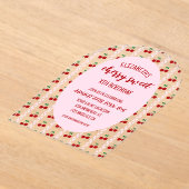 Invitations En Acrylique Cherry Sweet Anniversaire (Poser)