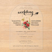 Invitations En Acrylique Cheval de course moderne Derby 1 Photo Mariage équ (Recto)