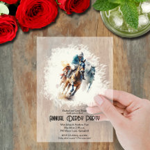 Chevaux de course et jockeys de Derby fêtent