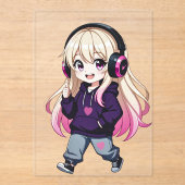 Invitations En Acrylique Chibi Funny (Recto)