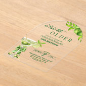 Invitations En Acrylique Chic A Tini Bit Older Lime Martini 40th Birthday (Poser)