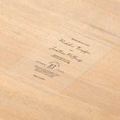 Invitations En Acrylique Chic Bohème manuscrit Mariage de script (Poser)