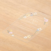 Invitations En Acrylique Chic Boho Pastel Fleurs sauvages Printemps Mariage (Poser)