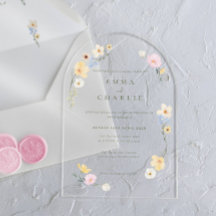 Chic Boho Pastel Fleurs sauvages Printemps Mariage
