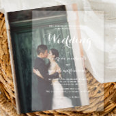 Invitations En Acrylique Chic Calligraphie Script Mariage classique