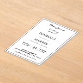 Invitations En Acrylique Chic Elegant Memorial Service Design (Poser)