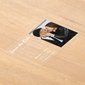 Invitations En Acrylique Chic Modern Calendar Photo Save The Date  (Poser)