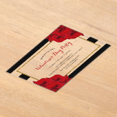 Invitations En Acrylique Chic Moderne Luxe Saint Valentin (Poser)