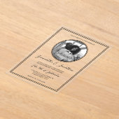 Invitations En Acrylique Chic Photo Classic Calligraphie Script Mariage (Poser)