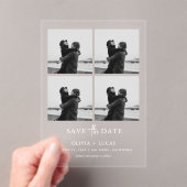 Invitations En Acrylique Chic Photo Collage Wedding Save The Date (In situ (ordinateur de poche))