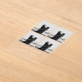 Invitations En Acrylique Chic Photo Collage Wedding Save The Date (Poser)