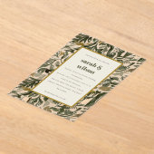 Invitations En Acrylique Chic Rustic Boho Retro Green Botanical Mariage (Poser)