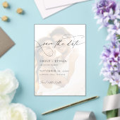 Invitations En Acrylique Chic Script Overlay Photo Wedding Enregistrer La D (Insitu (Mariage))