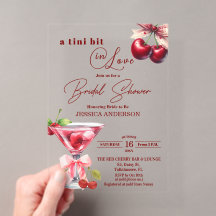 Chic Tini Bit in Love Cherry Martini Enterrement d