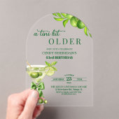 Invitations En Acrylique Chic Un Peu Plus Âgé Lime Martini 43e Anniversaire (In situ (ordinateur de poche))