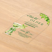 Invitations En Acrylique Chic Un Peu Plus Vieux Martini au Citron Vert 43e (Poser)