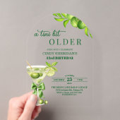 Invitations En Acrylique Chic Un Peu Plus Vieux Martini au Citron Vert 43e (In situ (ordinateur de poche))
