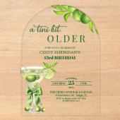 Invitations En Acrylique Chic Un Peu Plus Vieux Martini au Citron Vert 43e (Recto)