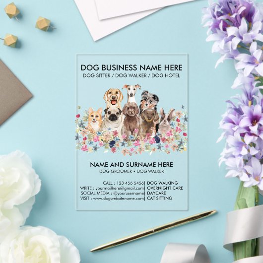 Invitations En Acrylique Chien Walker transparent (Insitu (Mariage))