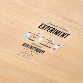 Invitations En Acrylique Chimie Science Test Tubes Anniversaire de enfant P (Poser)
