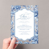 Invitations En Acrylique Chinoiserie Floral Border Graduation ID1098 (In situ (ordinateur de poche))