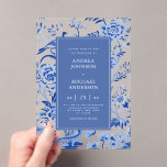 Invitations En Acrylique Chinoiserie vintage Asiatique Peacock Floral Maria<br><div class="desc">Insufflez à votre mariage une élégance intemporelle en utilisant cette Chinoiserie Vintage Asiatique Peacock and Flowers Illustration Mariage Acrylique Invitation. Doté de motifs de Chinoiserie complexes, d'illustrations vibrantes de paons et de fleurs, cette invitation en acrylique transparente allie magnifiquement l'art traditionnel asiatique à la sophistication moderne. Parfait pour les couples...</div>
