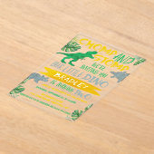 Invitations En Acrylique Chomp & Stomp ! Dinosaur Boys 2e anniversaire (Poser)