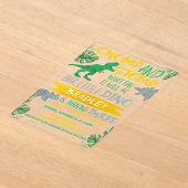 Invitations En Acrylique Chomp & Stomp ! Dinosaur Boys 3e anniversaire (Poser)
