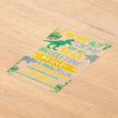 Invitations En Acrylique Chomp & Stomp ! Dinosaur Boys 4e anniversaire (Poser)