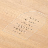 Invitations En Acrylique Christine Elegant Wedding Enregistrer la date (Poser)