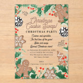 Invitations En Acrylique Christmas Cookies Holiday Baking Cookie Swap (Recto)