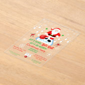 Invitations En Acrylique Christmas Santa's Bowling Party  (Poser)