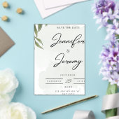 Invitations En Acrylique Christmas Save the Date Card Winter Wedding Pine  (Insitu (Mariage))