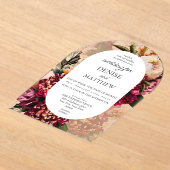 Invitations En Acrylique Chrysanthème romantique (Poser)