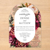 Invitations En Acrylique Chrysanthème romantique (Recto)