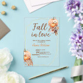 Invitations En Acrylique Chute en amour Fête des mariées Pampas Grass Flora (Insitu (Mariage))