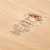 Invitations En Acrylique Chute Rien De Fancy Just Love Elopement (Poser)