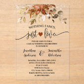 Invitations En Acrylique Chute Rien De Fancy Just Love Elopement (Recto)