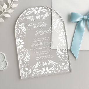 Invitations En Acrylique Cielito Lindo Mexicain Cute Baby shower