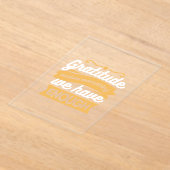 Invitations En Acrylique Citations de la typographie de la Gratitude inspir (Poser)