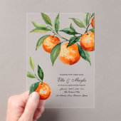 Invitations En Acrylique Citron en Acrylique Transparent de Luxe (In situ (ordinateur de poche))