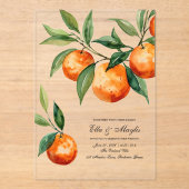 Invitations En Acrylique Citron en Acrylique Transparent de Luxe (Recto)