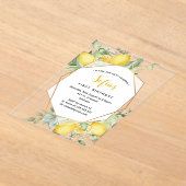 Invitations En Acrylique Citron jaune 1er anniversaire fête d'été (Poser)