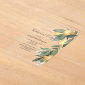 Invitations En Acrylique Citrons Aquarelles Élégants (Poser)