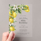 Invitations En Acrylique Citrons rustiques aquarelle 60e anniversaire (In situ (ordinateur de poche))