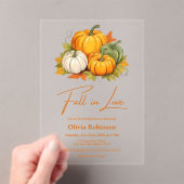 Invitations En Acrylique Citrouille rustique chute dans la Fête des mariées (In situ (ordinateur de poche))