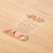 Invitations En Acrylique Citrouilles d'aquarelle Mariage d'automne (Poser)