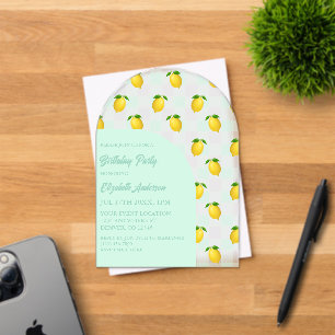 Invitations En Acrylique Citrus citron été Anniversaire