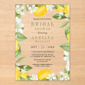 Invitations En Acrylique Citrus Lemon Orchard Bridal Shower (Recto)
